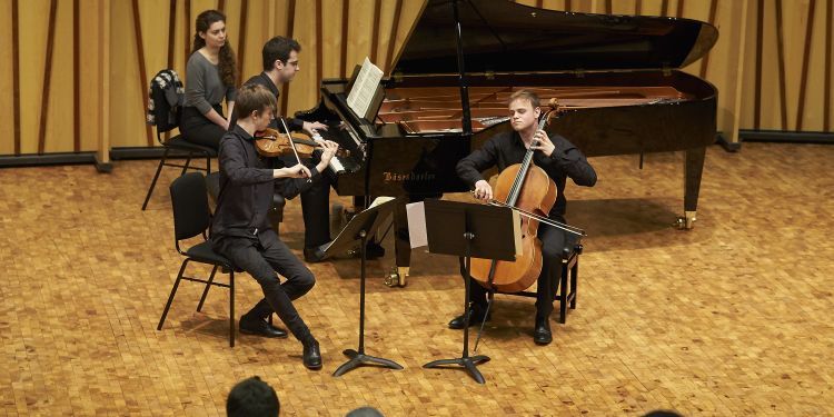 Guildhall musicians in a masterclass with Takacs Quartet 