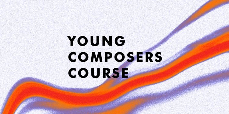 Young Composers Course is written in black text across a orange and purple graphic