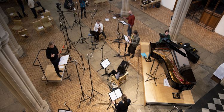 Recording session for Henny Penny a childrens opera by Professor Julian Philips and Professor Stephen Plaice by JJ Hunt Photography 