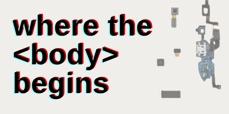 Where the body begins text