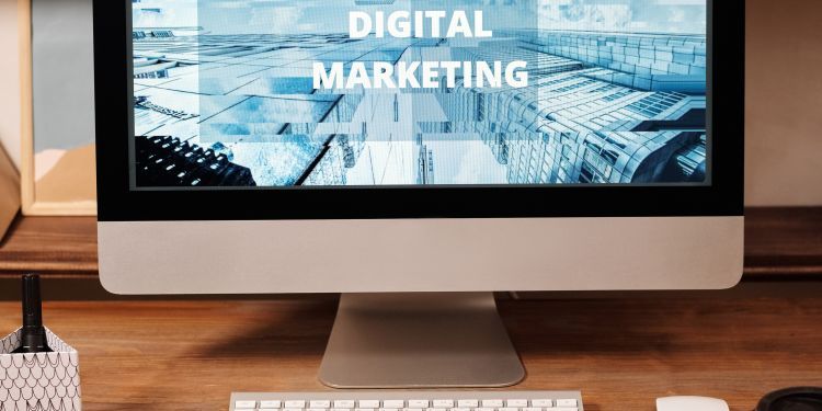 digital marketing on a computer screen