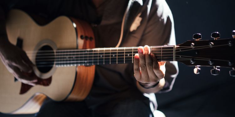 Close up of a guitar
