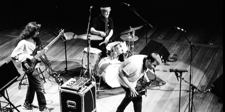 Jazz trio in black and white