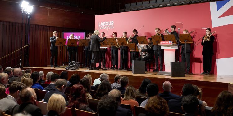 Guildhall Brass 22 perform at Labour Creatives Conference