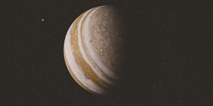 A planet in space