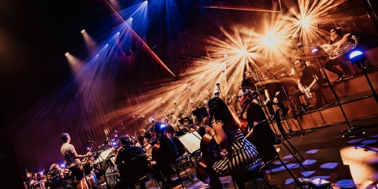 Performance with musicians and light show