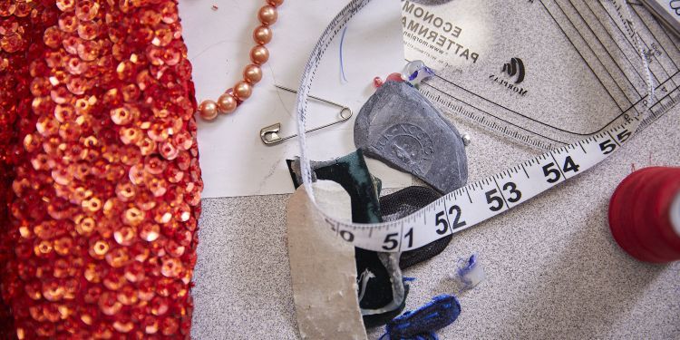 Photo of sewing items on a table