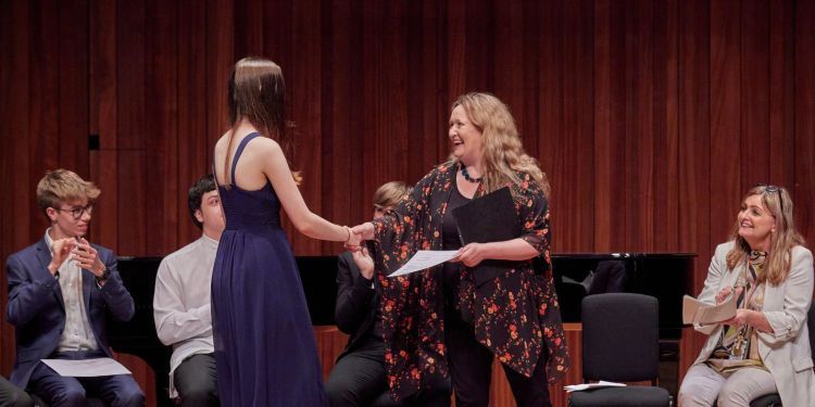 Lutine Prize - Kendra Barron, 2024 winner with Alison Mears