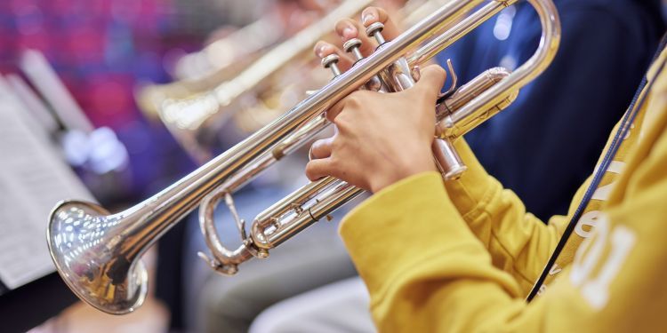 Junior Guildhall trumpeters. Photo by Paul Cochrane.