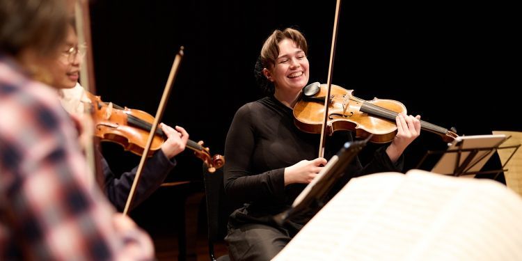 Violinist in chamber music festival