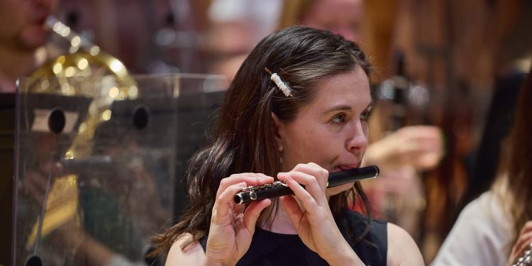 Student playing piccolo