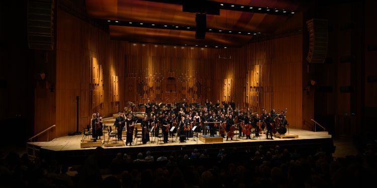 Orchestra on stage at Barbican Hall during Gold Medal Final 2025