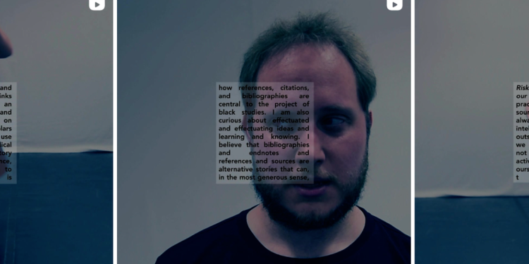 A collage image of a man with a beard looking away from the camera, with written text overlayed his face