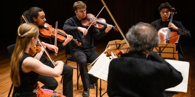 Chamber students performing on stage