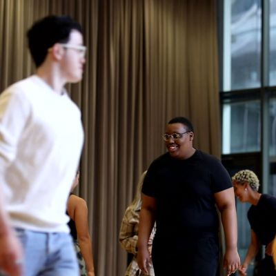 Supported Application Scheme participants in an acting workshop