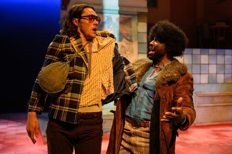 Maximus Evans and Ckristo Invida Kuwaha in the production of The Comedy of Errors