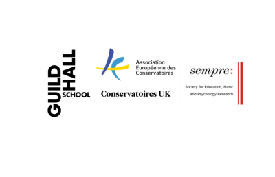 Logos of Guildhall School, Conservatoires UK, AEC and Sempre