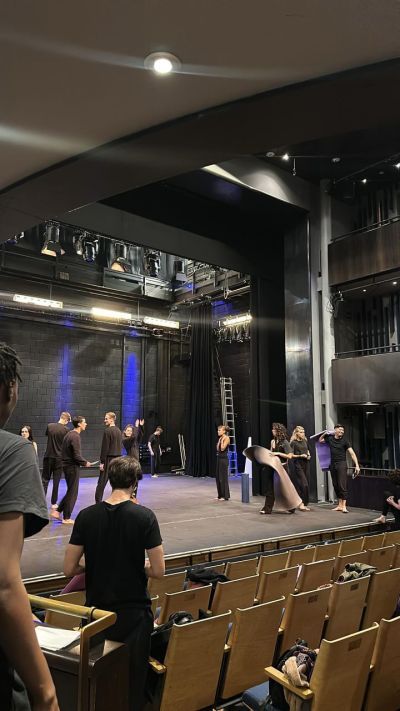 Acting students on stage ready for a drama session