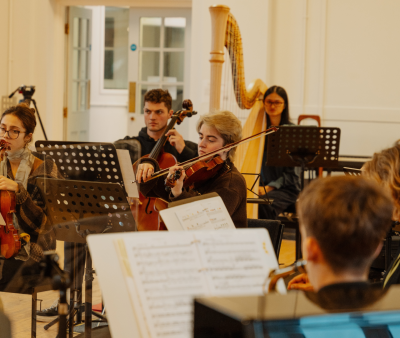 Members of the National Open Youth Orchestra playing together