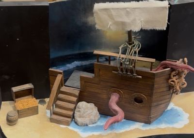Model box design for 'Shipwreck' - Design Realisation 1st year project